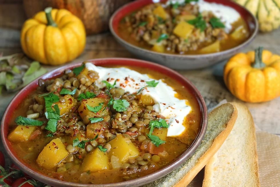 Jarrahdale Pumpkin and Lentil Stew