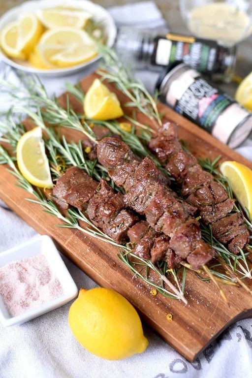 Javalina Kebabs with Garlic and Rosemary