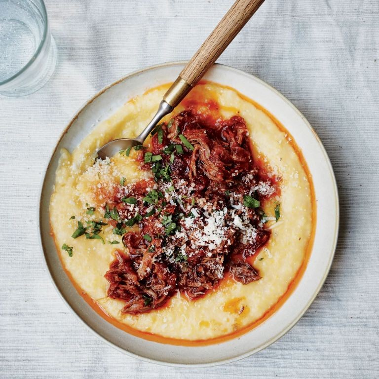 Javalina Ragu over Creamy Polenta