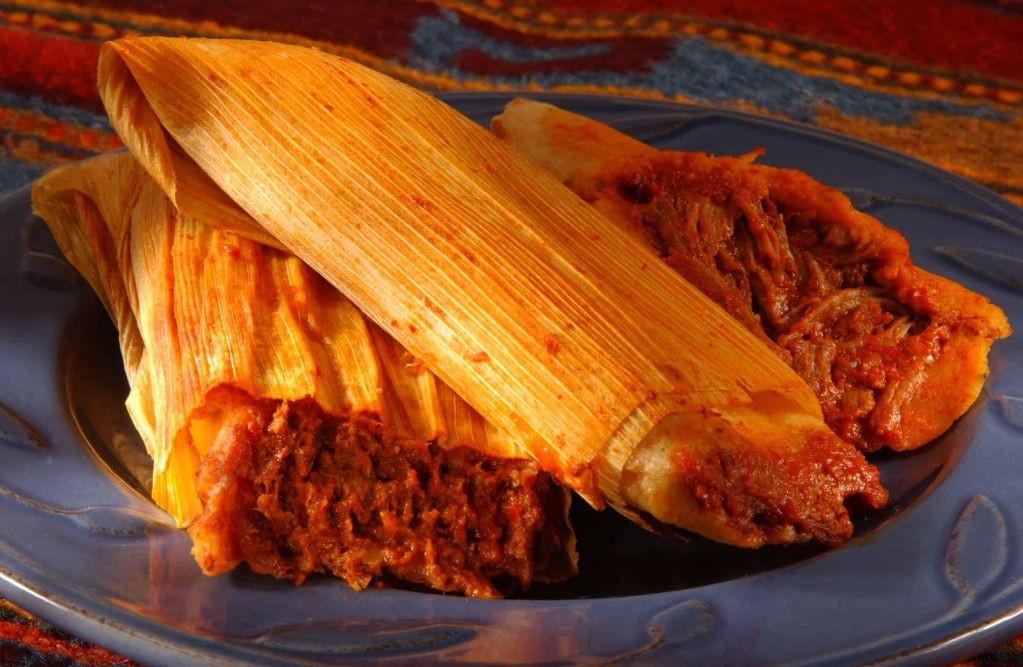 Javalina Tamales with Red Chile Filling