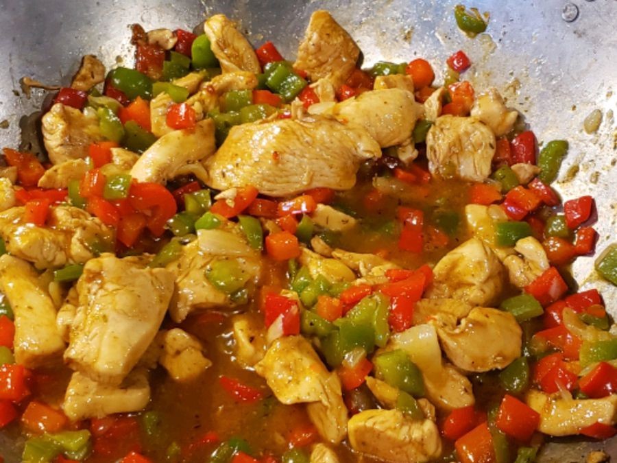 Jerk Chicken Stir-Fry with Bell Peppers