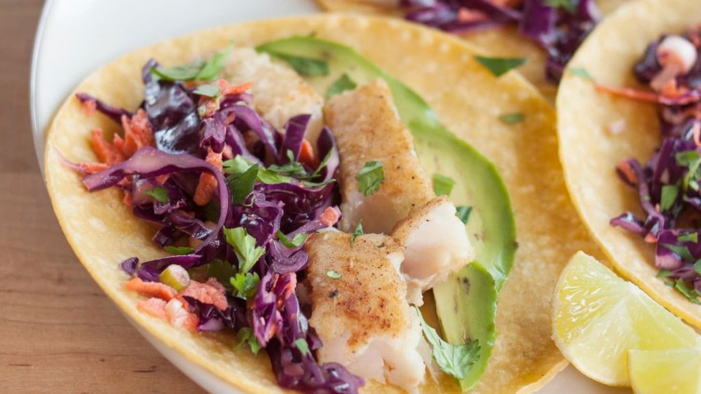 Keto Fish Tacos with Cabbage Slaw