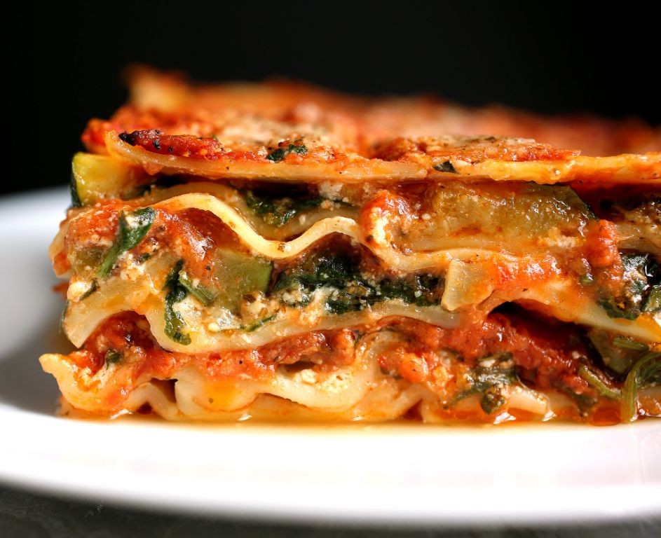 Large Zucchini Lasagna with Ricotta and Spinach