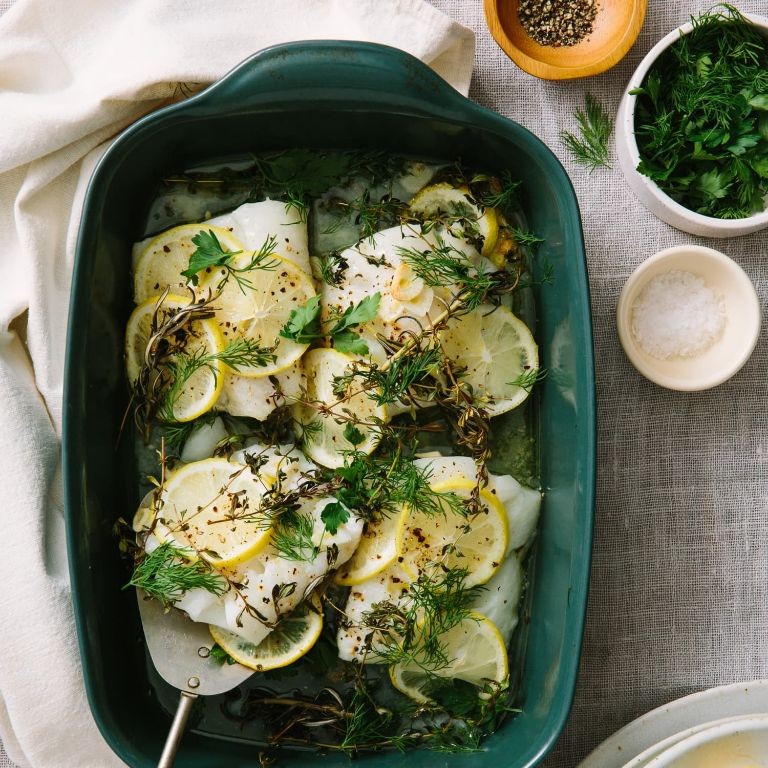 Lemon Herb Baked Cod