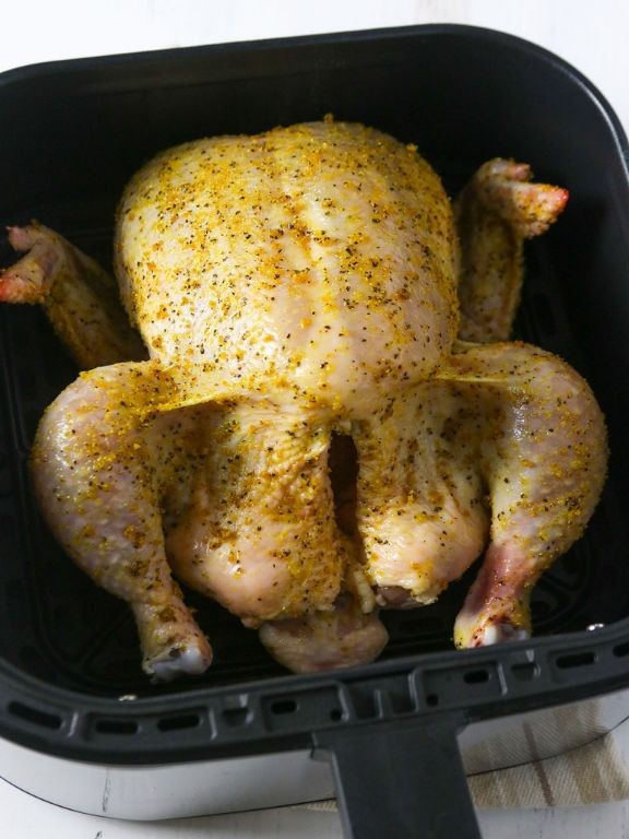 Lemon Pepper Air Fryer Rotisserie Chicken