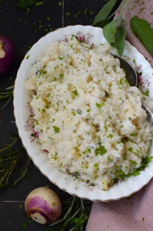 Lemon and Dill Mashed Turnips