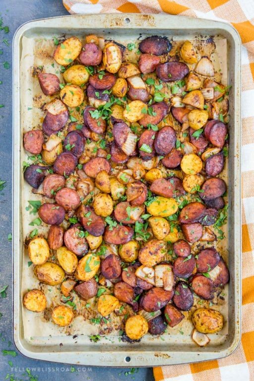 Little Potato and Sausage Sheet Pan Dinner