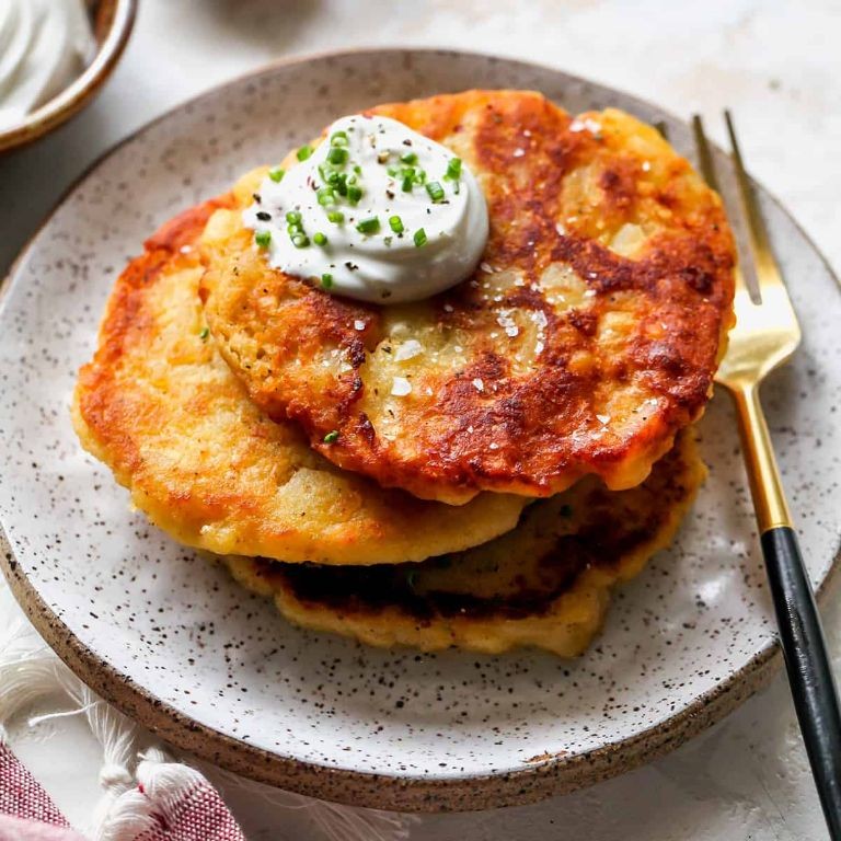 Little Red Potato Pancakes with Sour Cream