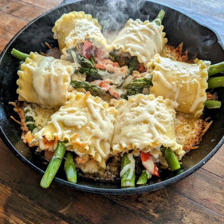 Lobster and Ricotta Lasagna Roll Ups