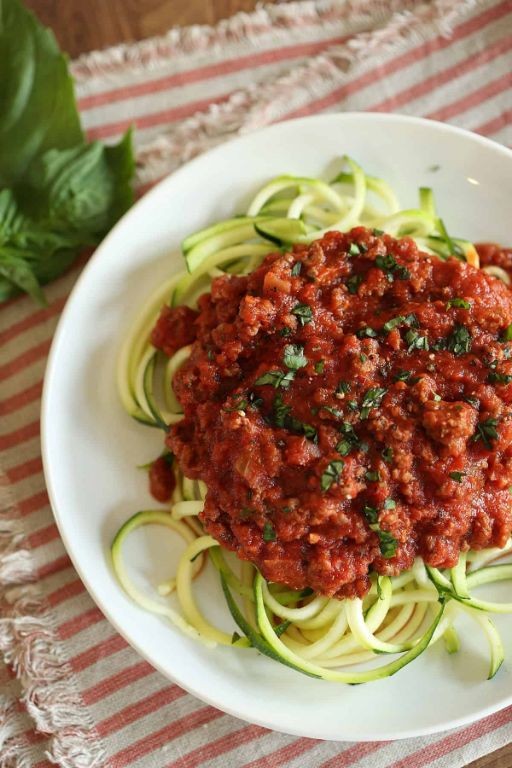 Low-Carb Zucchini Noodle Bolognese