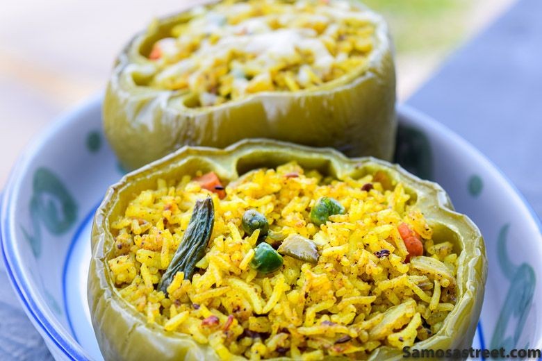 Mahatma Yellow Rice Stuffed Bell Peppers