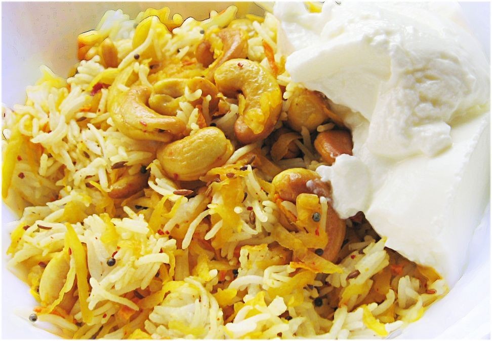 Mahatma Yellow Rice with Mango Chutney and Cashews