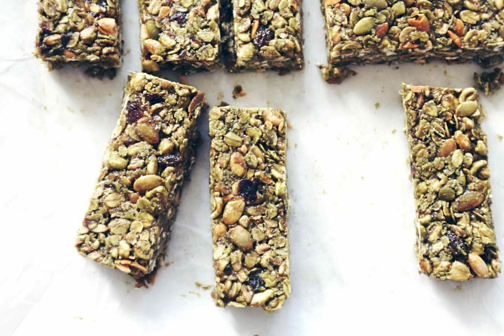 Matcha Green Tea Granola Bars
