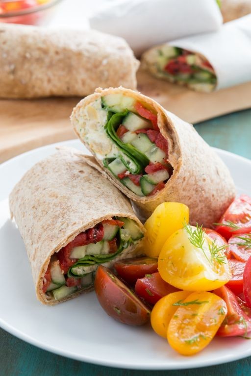 Mediterranean Chickpea and Feta Wrap