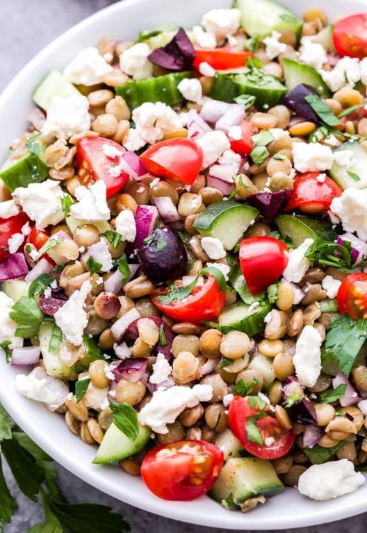 Mediterranean Lentil Bowls with Feta