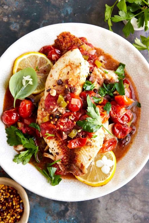 Mediterranean-Style Breaded Tilapia