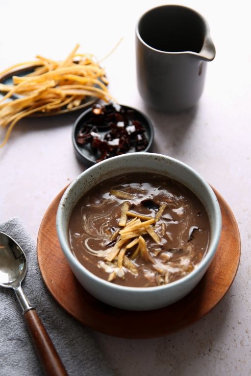 Mexican Crema Black Bean Soup