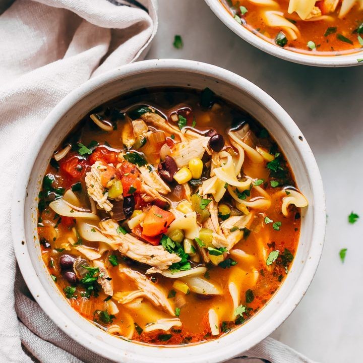 Mexican-Inspired Chicken Tortilla Noodle Soup