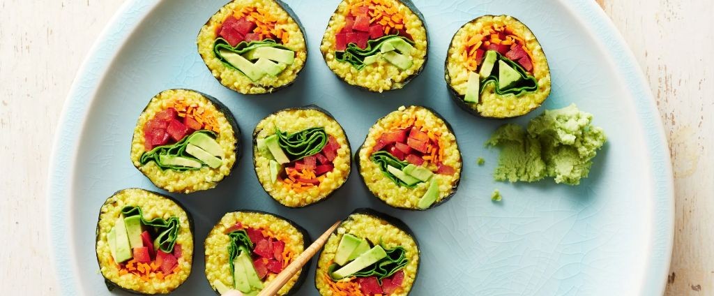 Millet and Avocado Sushi Rolls