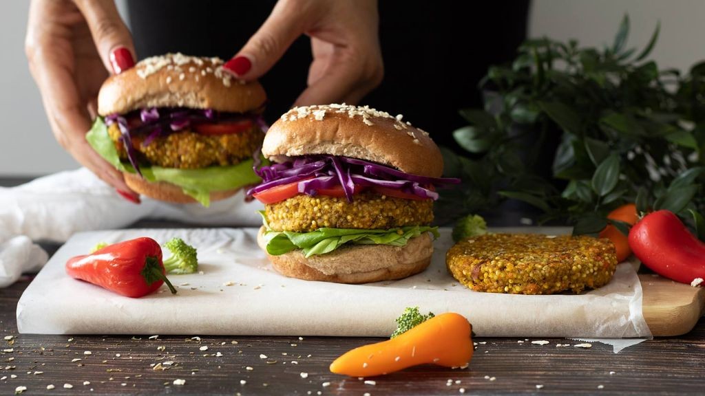 Millet and Sweet Potato Burgers