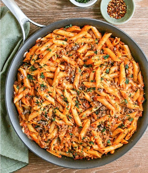 Mostaccioli with Homemade Marinara Sauce