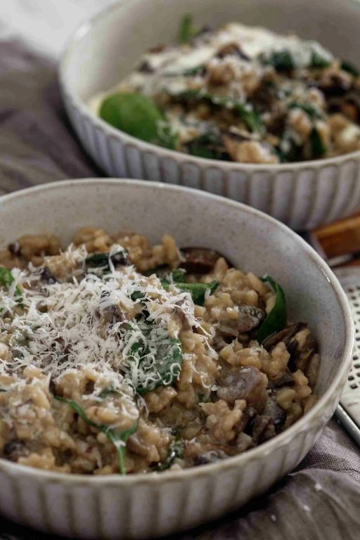 Mushroom and Spinach Risotto