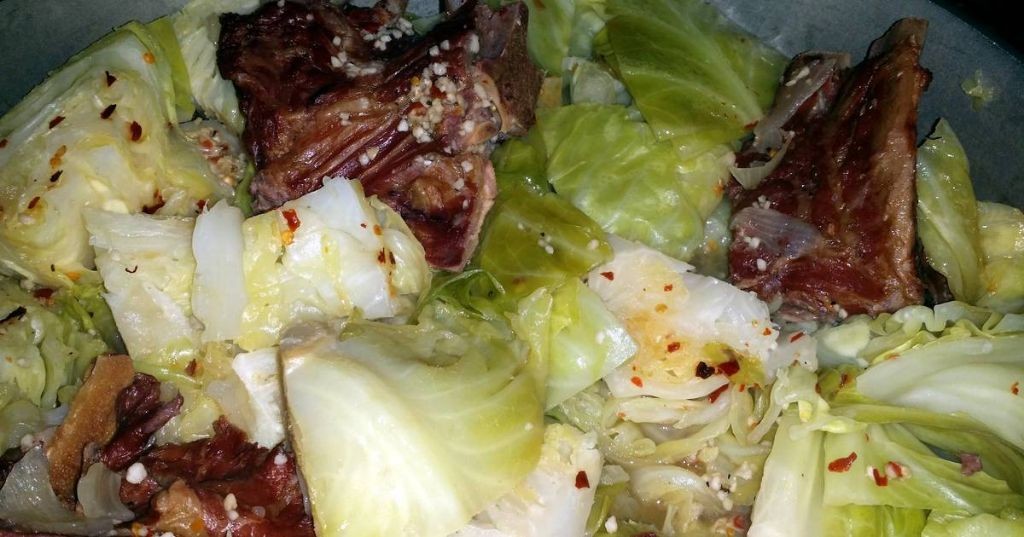 Neckbone and Cabbage Stir-Fry