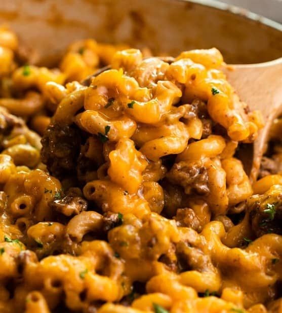 One-Pot Hamburger Mac and Cheese Casserole