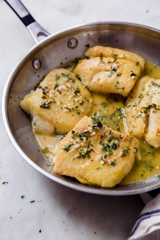 Pan-Fried Bluegill with Lemon Butter Sauce