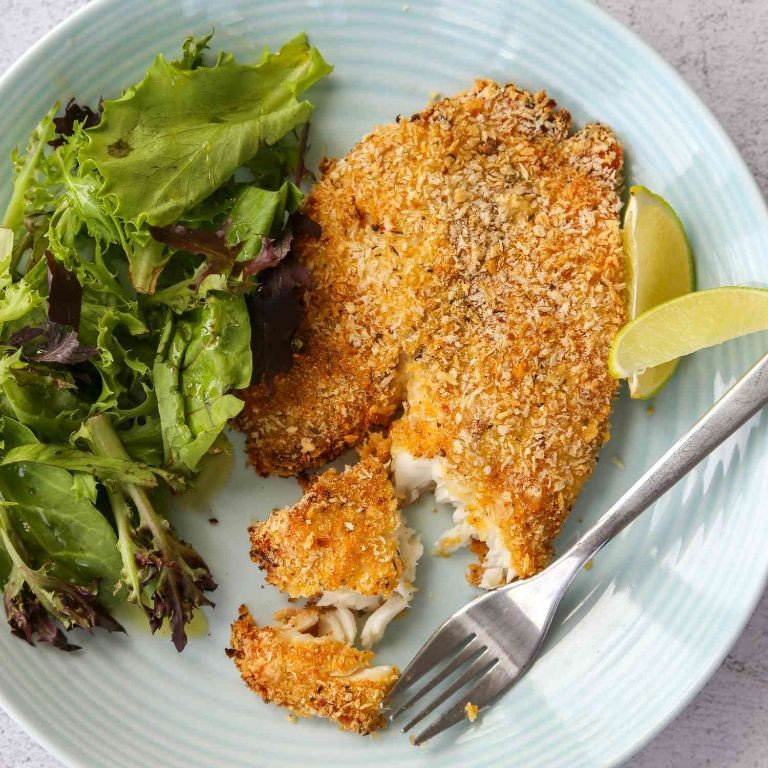 Panko-Crusted Tilapia with Garlic Aioli