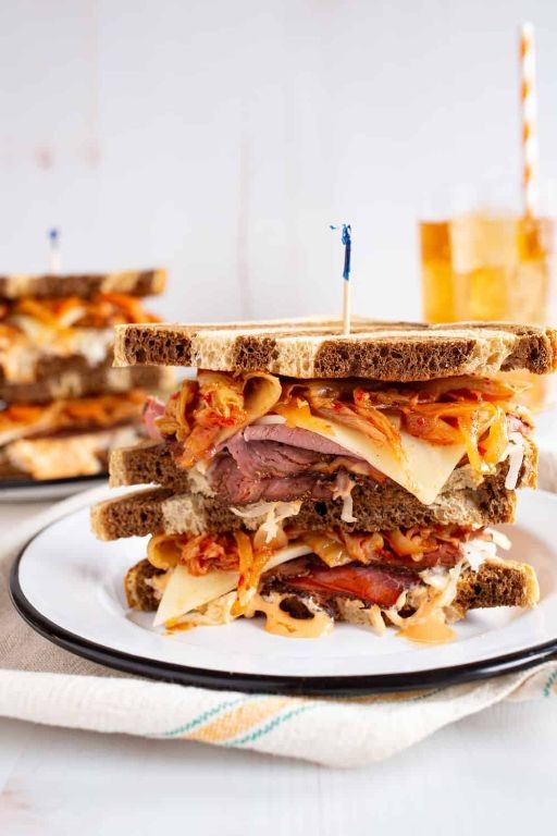 Pastrami and Kimchi Grilled Cheese