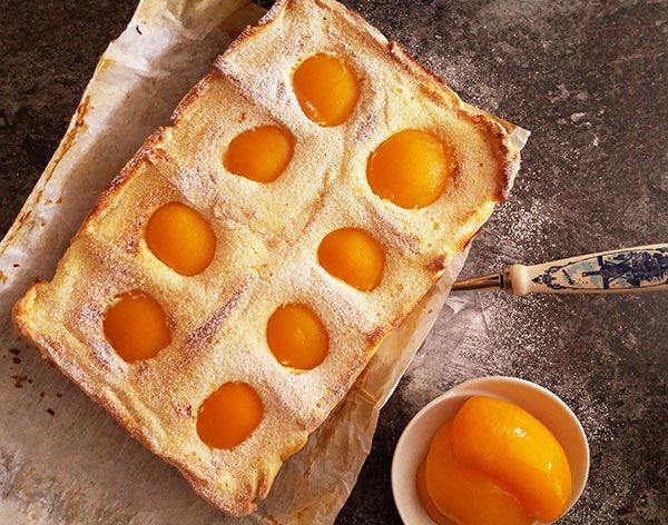 Peach and Almond Greek Yogurt Tart