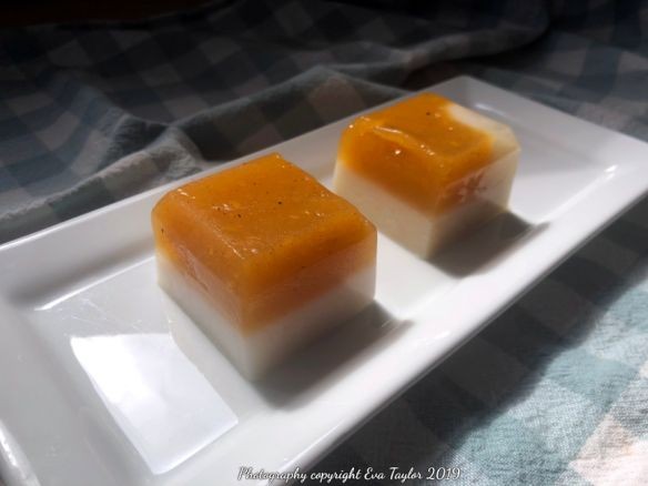 Peach and Coconut Jello Squares