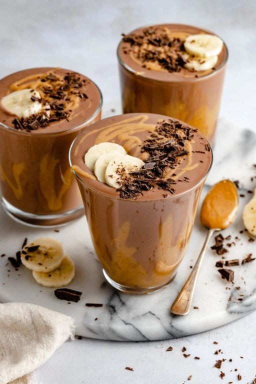 Peanut Butter Chocolate Banana Smoothie