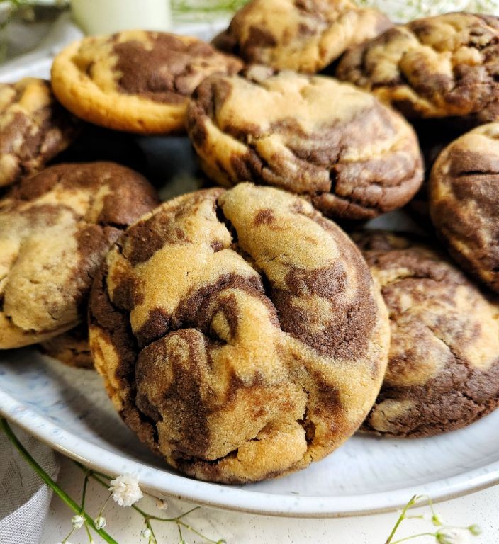 Peanut Butter Chocolate Swirl Cookies