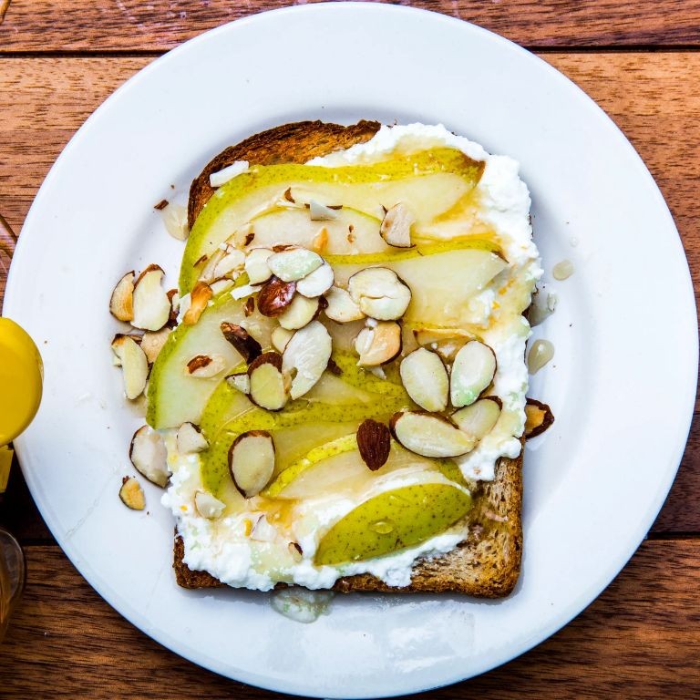 Pear and Almond Ricotta Toast
