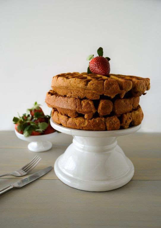 Pecan pie gluten-free waffles