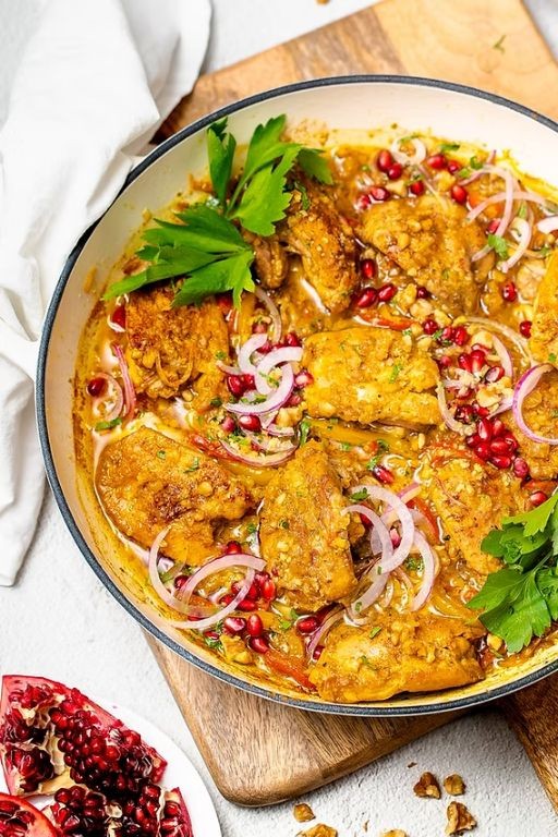 Persian-Inspired Chicken Haleem with Pomegranate Seeds