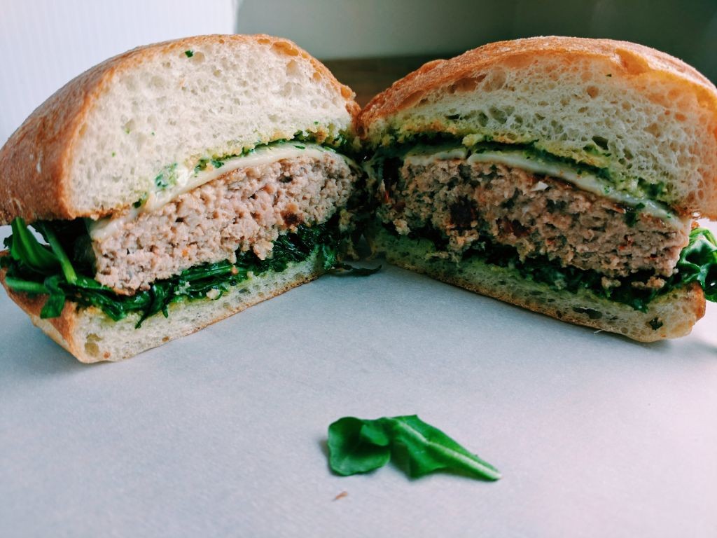 Pesto Parmesan Turkey Burger