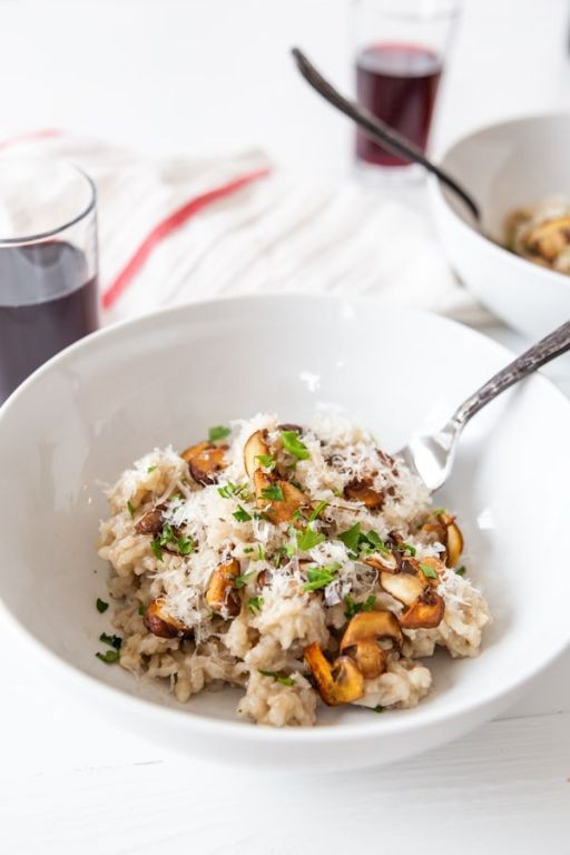 Portobello Mushroom Risotto with White Wine