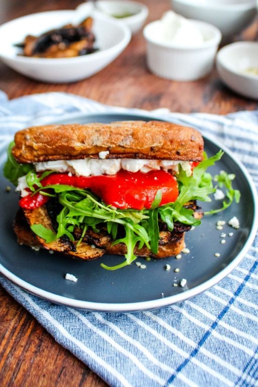 Portobello Mushroom and Goat Cheese Panini