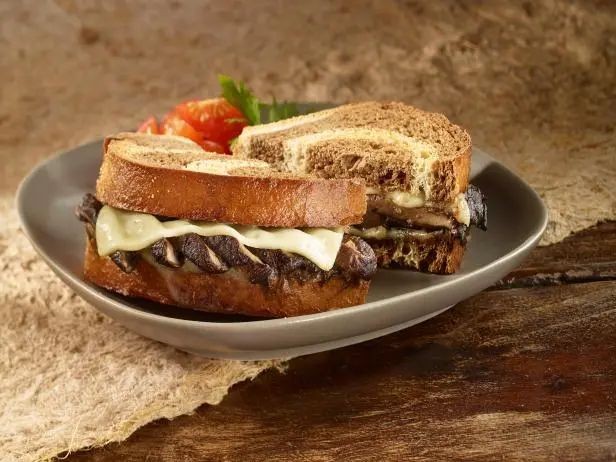 Portobello Mushroom and Swiss Cheese Sandwich