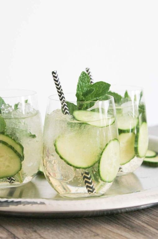 Prosecco Cucumber Mint Cooler