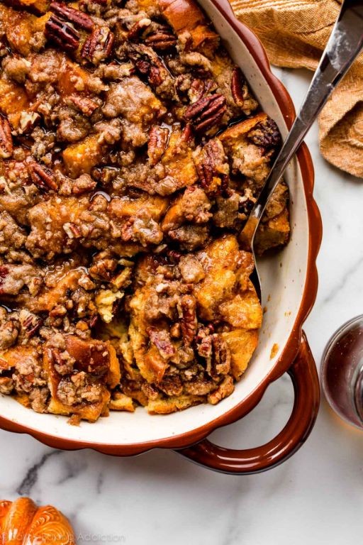 Pumpkin Spice French Toast Casserole