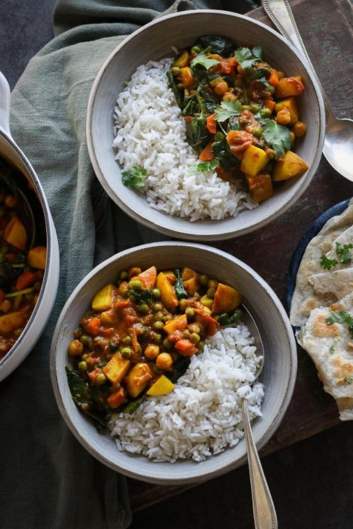 Quick Potato and Spinach Curry