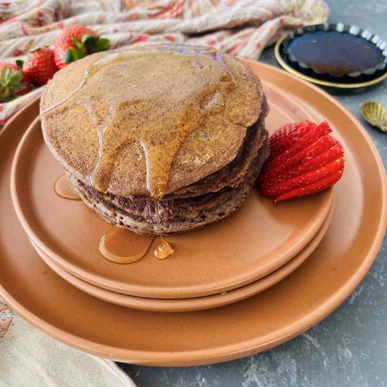 Ragi Flour Pancakes with Honey Drizzle