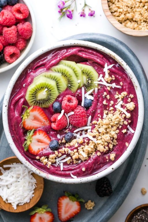 Raspberry Acai Bowl with Superfood Toppings