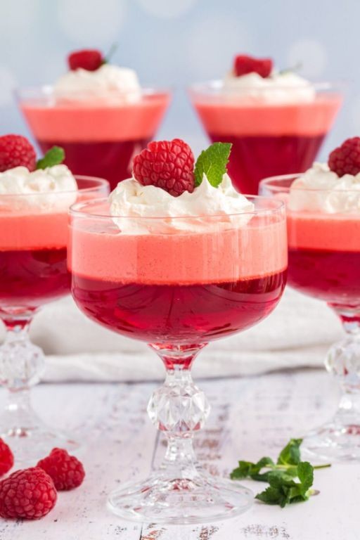 Raspberry Cool Whip Parfait