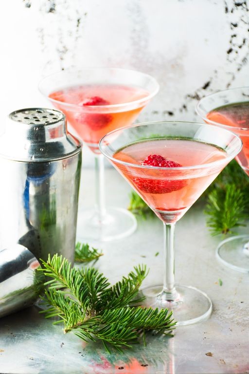 Raspberry Elderflower Martini