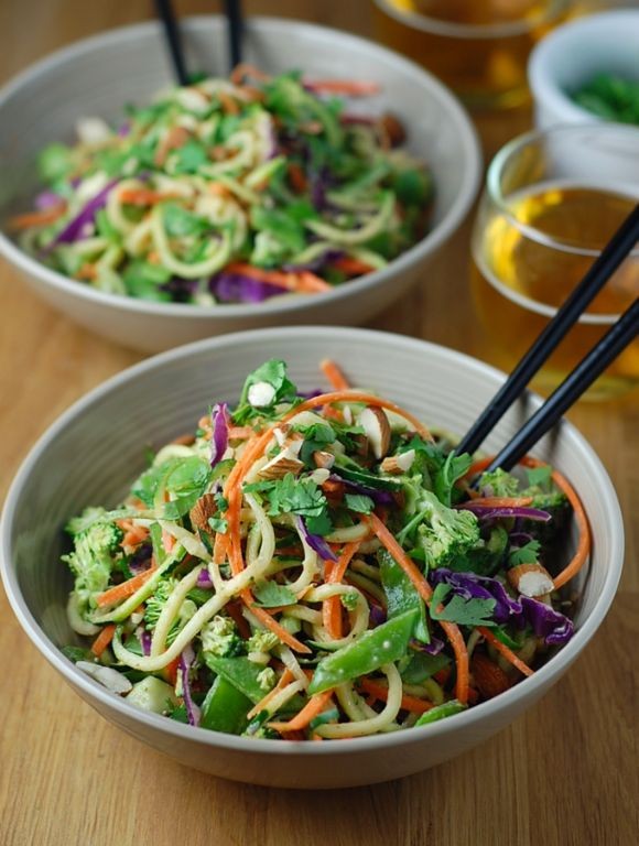 Raw Pad Thai Salad with Almond Butter Sauce